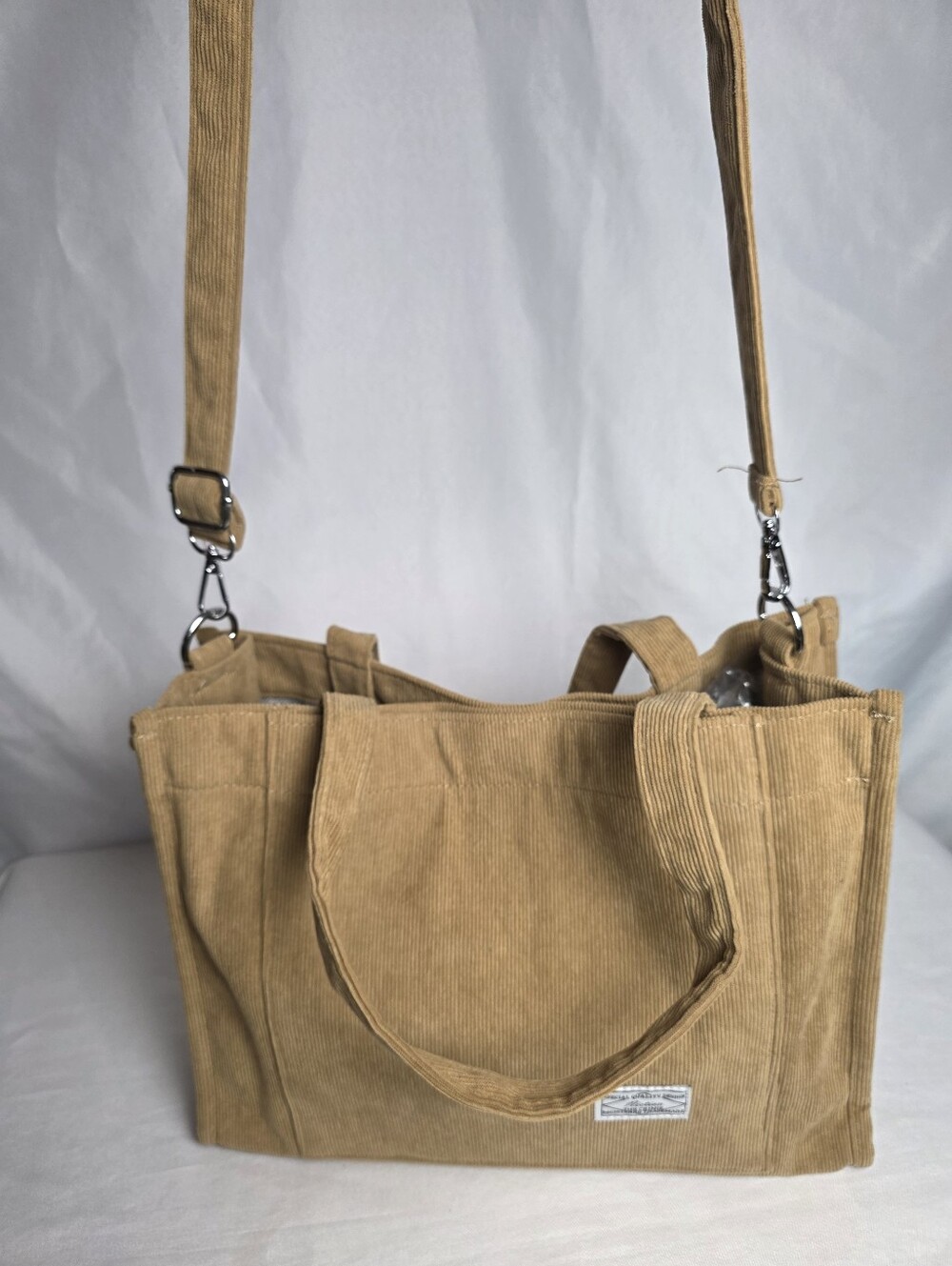 Corduroy Khaki Crossbody Tote Bag Niction The Crimie Registered Trademark